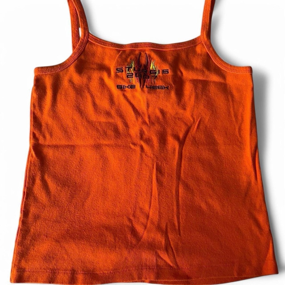 Orange bike week tank top